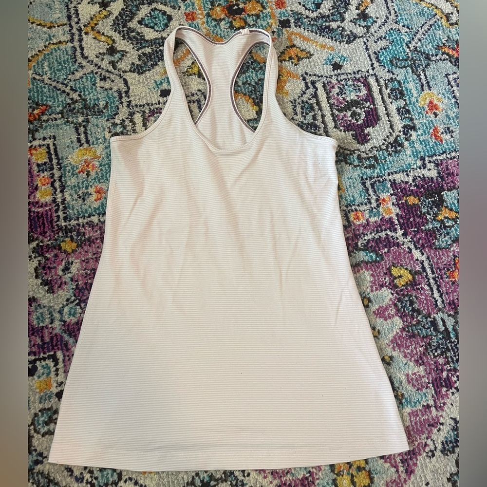 Lululemon size 10 light pink striped racerback